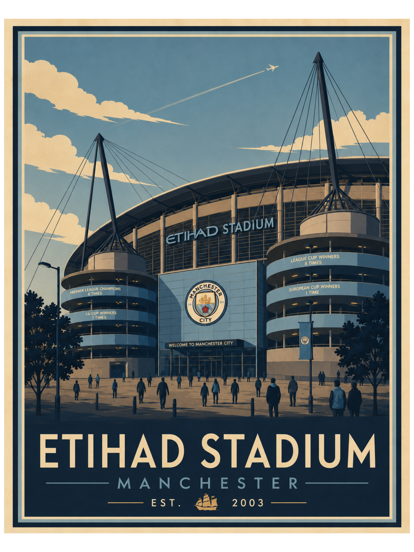 ETIHAD STADIUM MANCITY POSTER