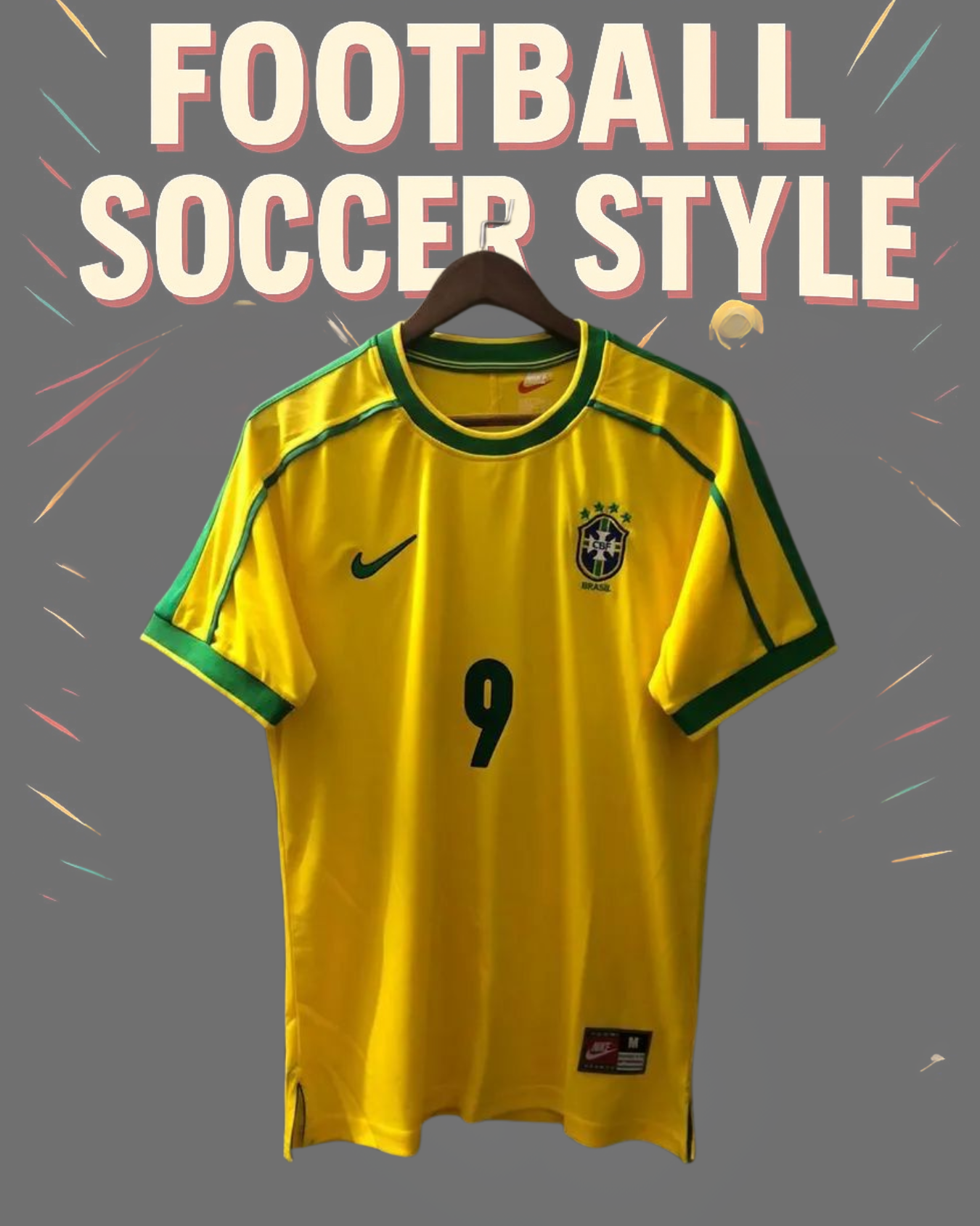BRAZIL RETRO JERSEY WORLD CUP 98