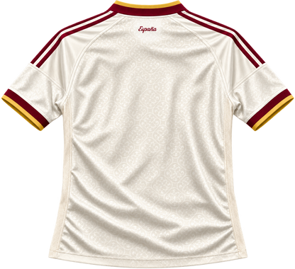Spain Inspired Away Jersey – Cream & Burgundy World Cup
