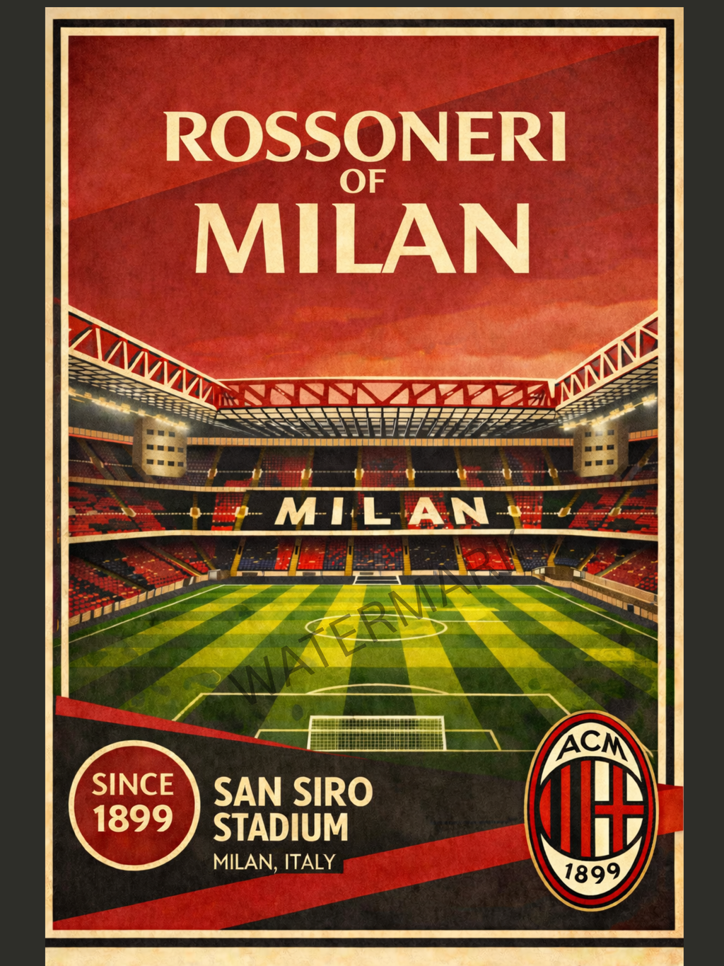 The Rossoneri Milan Poster