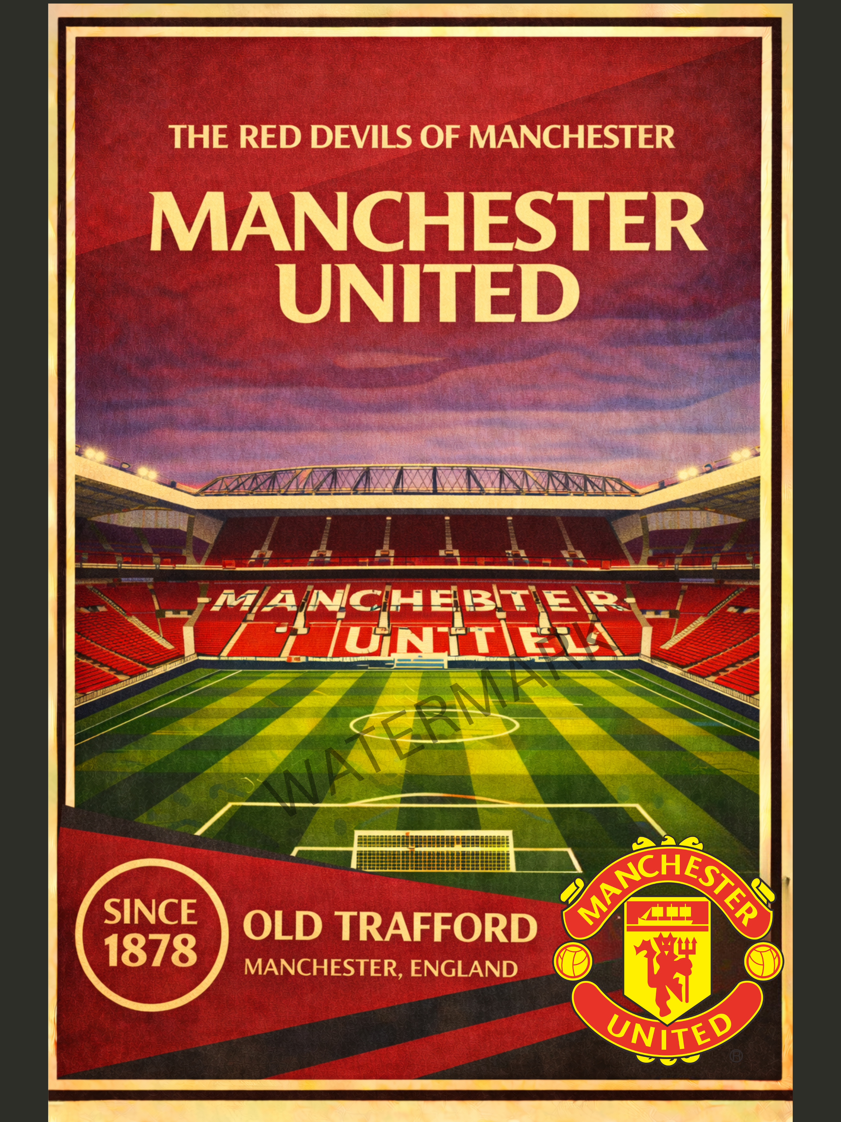 Red Devils Manchester United Poster