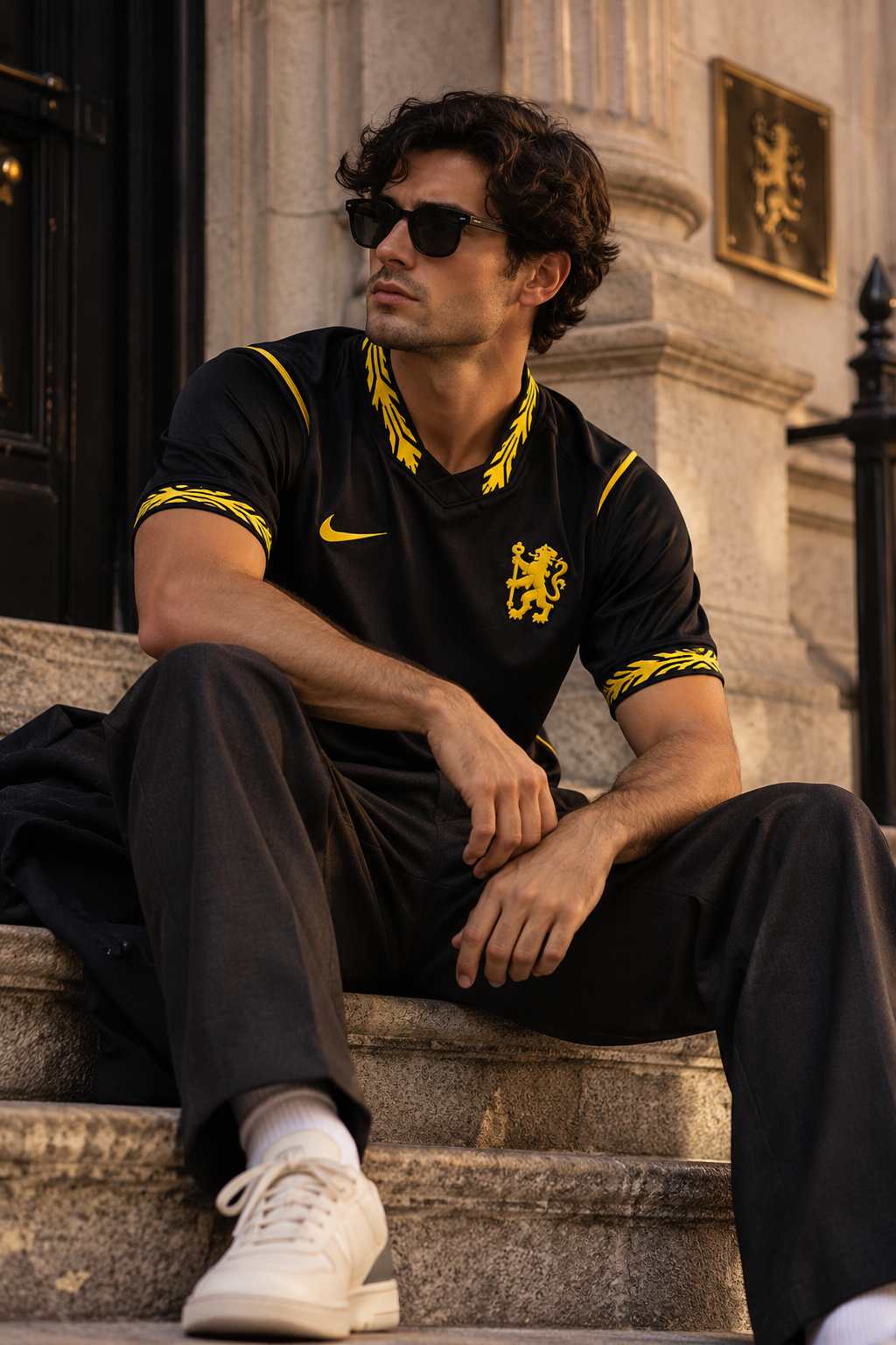 Chelsea FC Black & Gold Retro Jersey