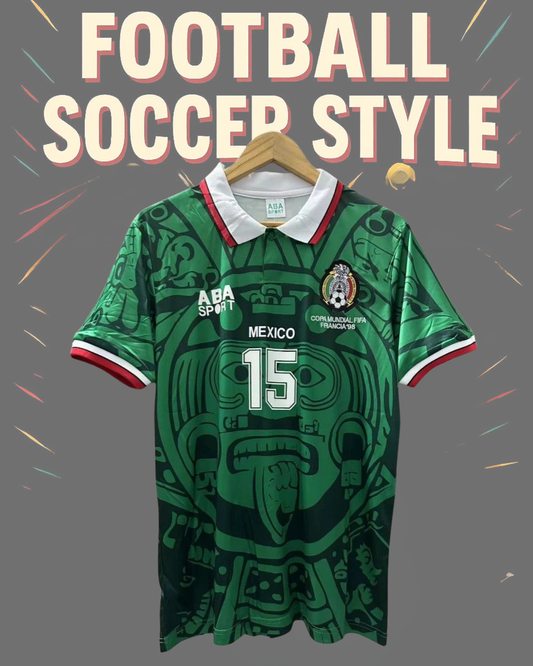 MEXICO HOME RETRO JERSEY WORLD CUP 98