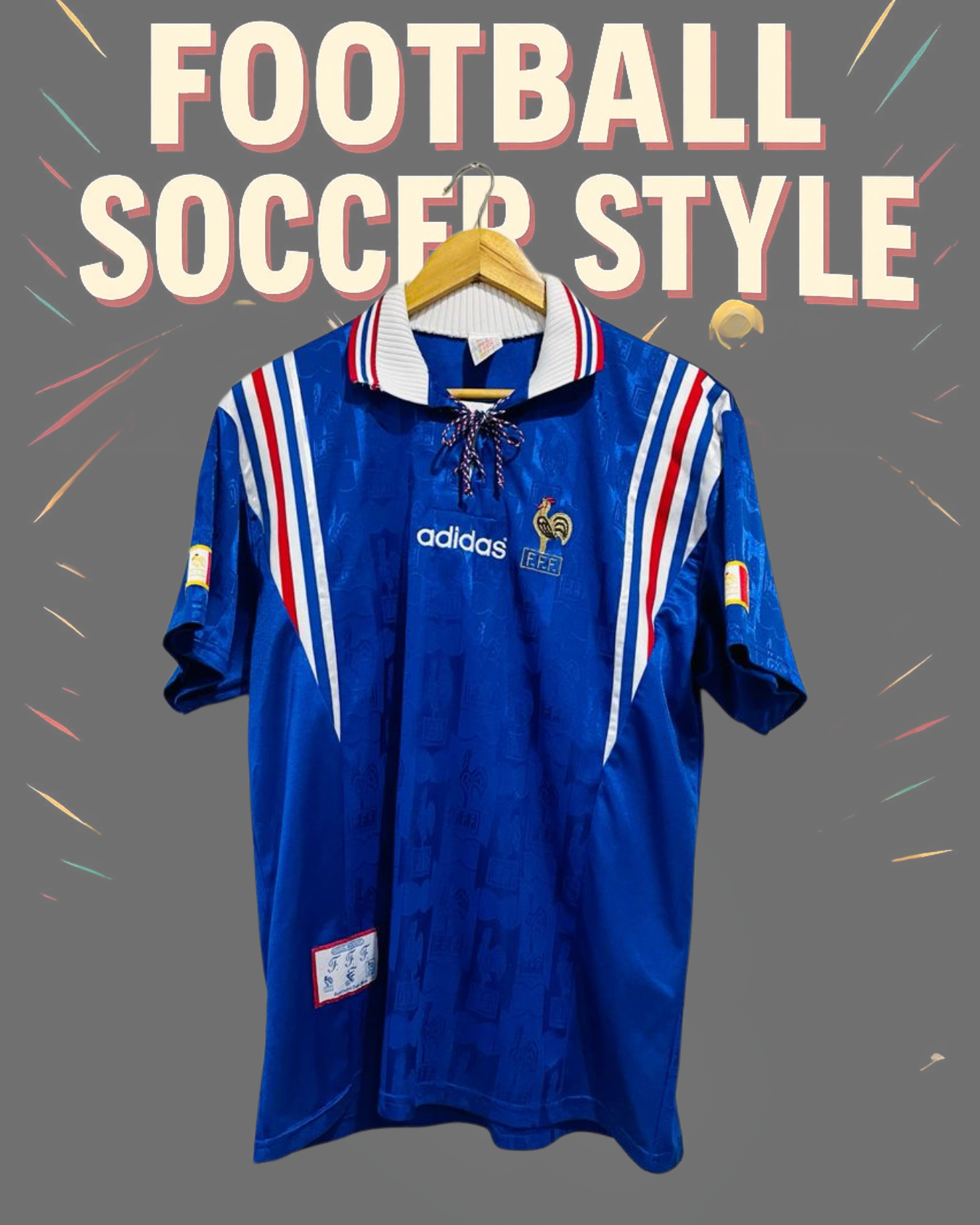 FRANCE RETRO HOME JERSEY 1996